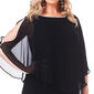 Womens MSK Solid Chiffon Capelet Rhinestone Cross Back Dress - image 3