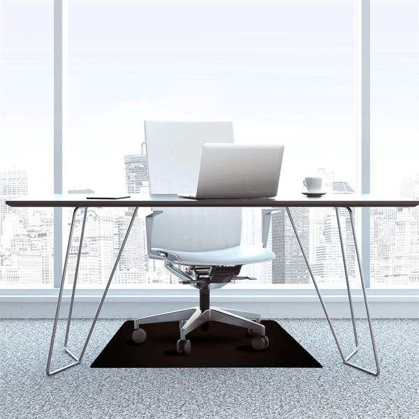 Floortex® Advantagemat® Black Vinyl Chair Mat for Carpets