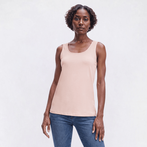 Womens Preswick & Moore® Solid Knit Satin Trim Tank Top