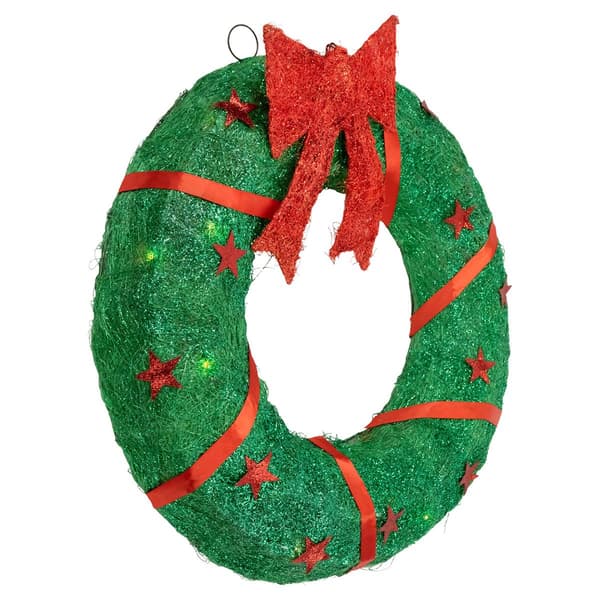 Northlight Seasonal 18in. Lighted Sisal Wreath