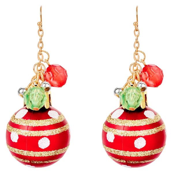 Christmas Ornament-Inspired Drop Earrings