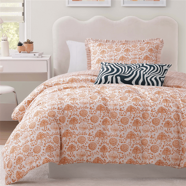 BebeTeen By Bebejan Clay Trees Reversible Comforter Set