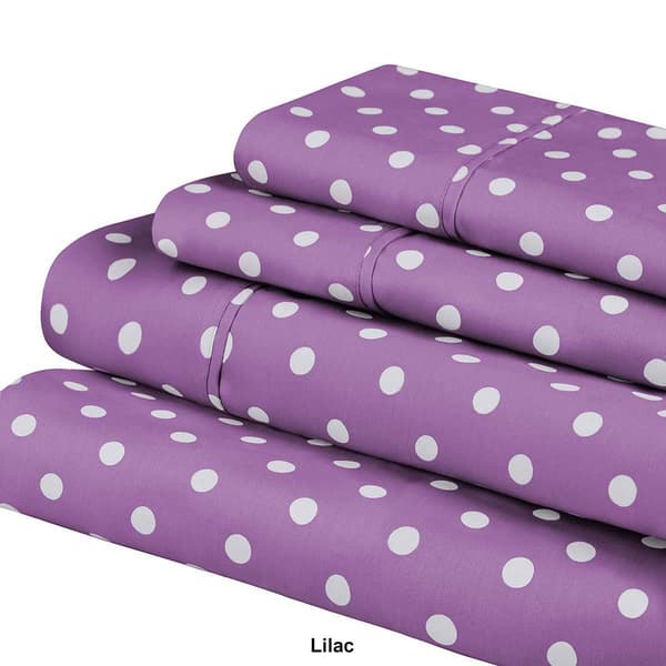 Superior 600TC Cotton Blend Polka Dot Sheet Set