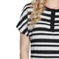 Petite NY Collection Short Sleeve Stripe Textured Sweater - image 4