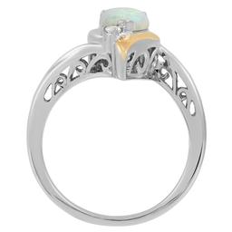 Gemstone Classics™ Sterling Silver 10kt. Pear Opal Ring