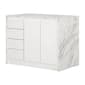 South Shore Myro Faux White Marble Kitchen Island - image 1