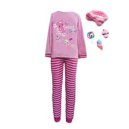 Girls Mi Amore Gigi Candy Stripe Interactive Pajama Set