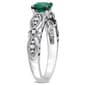 Gemstone Classics&#8482; Lab Created Emerald & White Sapphire Ring - image 3