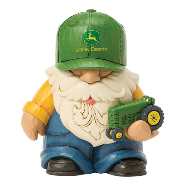 Jim Shore Heartwood Creek Gnome Deere Tractor Christmas Figurine - image 