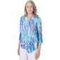 Womens Alfred Dunner Paradise Island Skin Patchwork Eyelet Blouse - image 3