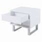 Coaster 1-drawer End Table - High Glossy White - image 1