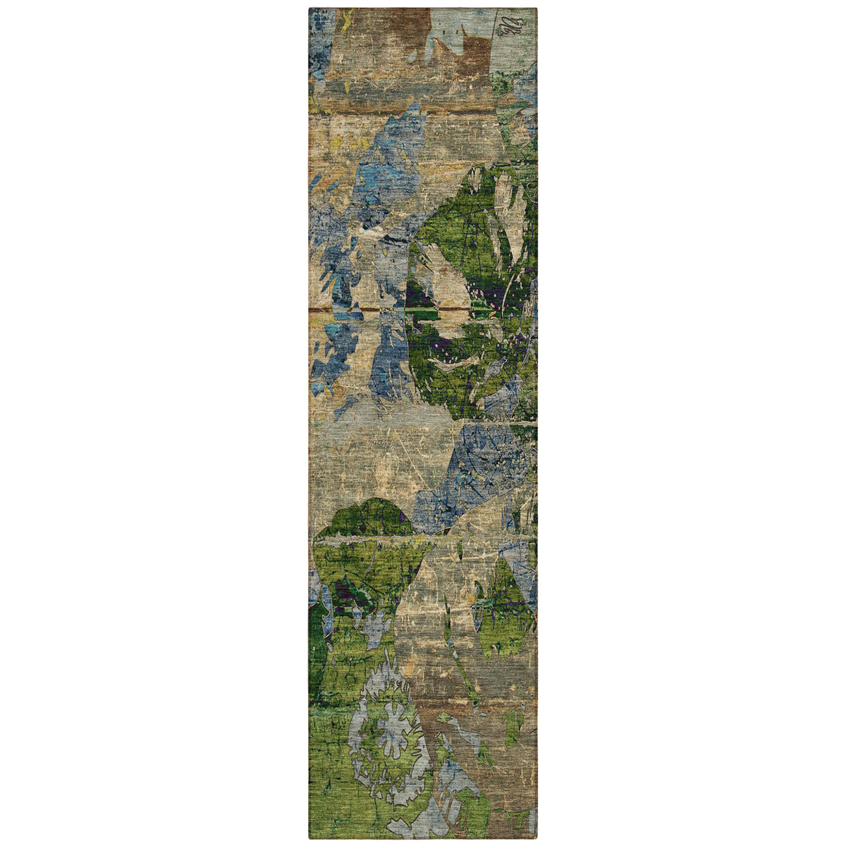 HomeRoots Abstract Floral Non-Skid Indoor/Outdoor Runner