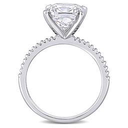Gemstone Classics™ 14kt. White Gold Moissanite & Diamond Ring