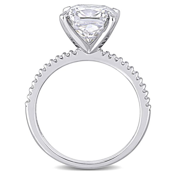 Gemstone Classics™ 14kt. White Gold Moissanite & Diamond Ring