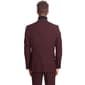 Mens Paisley & Gray Solid Notch Suit Jacket - Burgundy Wine - image 5