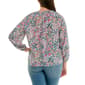 Womens Zac & Rachel Bracelet Sleeve Ditsy Floral Blouse - image 2