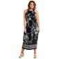 Plus Size Robbie Bee Sleeveless Halter Neck Floral Blouson Dress - image 1