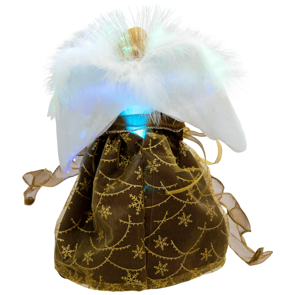 Northlight Color Changing Brown Christmas Angel Tree Topper