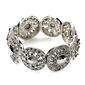 Roman Silver Bracelet with Marcasite Accents - image 1