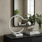 HomeRoots 14in. White Table Lamp with USB Wireless Charger - image 2