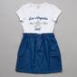Girls &#40;7-16&#41; No Comment Short Sleeve Paperbag Waist LA Dress - image 1