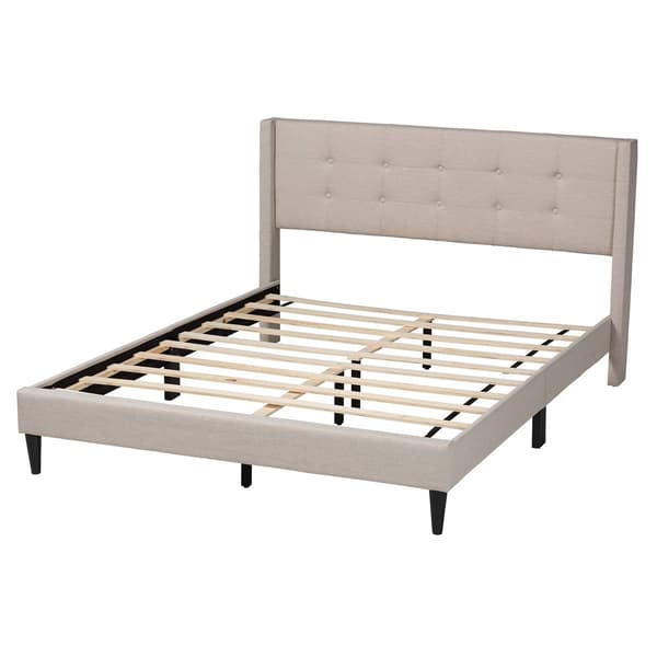Baxton Studio Casol Modern Fabric Upholstered Queen Platform Bed