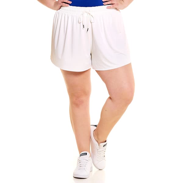 Juniors Plus No Comment Athletic Butterfly Shorts with Pocket
