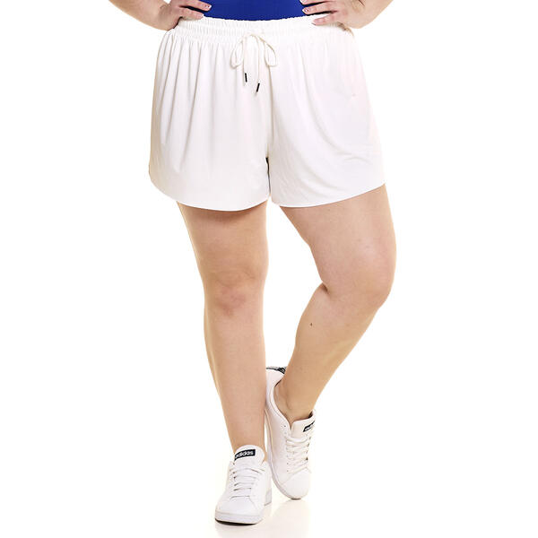Juniors Plus No Comment Athletic Butterfly Shorts with Pocket - image 