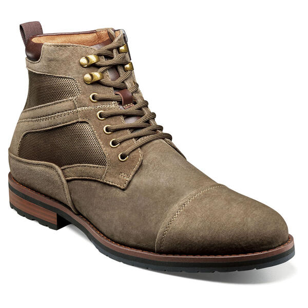 Mens Stacy Adams Osiris Cap Toe Inside Zip Lace Up Boots - image 
