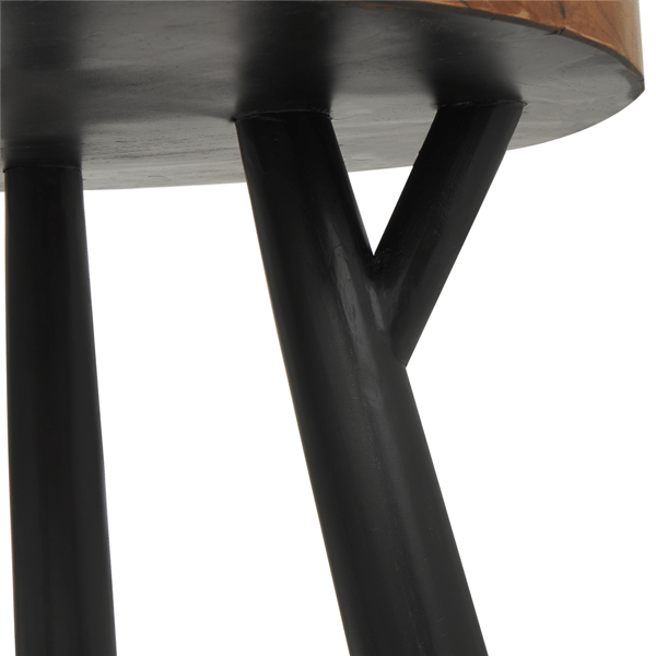 9th & Pike® Modern Brown Teak Wood Accent Table