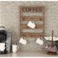9th & Pike&#174; Wood Coffee Wall Storage Shelf with Iron Hooks - image 2
