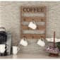 9th & Pike&#174; Wood Coffee Wall Storage Shelf with Iron Hooks - image 2