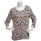 Petite Preswick & Moore(R)  3/4 Sleeve Abstract Chevron Blouse - image 1