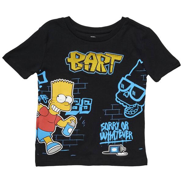 Boys &#40;4-7&#41; Freeze Bart Simpson Short Sleeve Tee - image 
