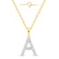 Nova Star(R) Gold Plated Lab Grown Diamond Initial A Pendant - image 1