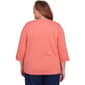 Plus Size Alfred Dunner Free Spirit Cut Out Yoke Solid Blouse - image 2