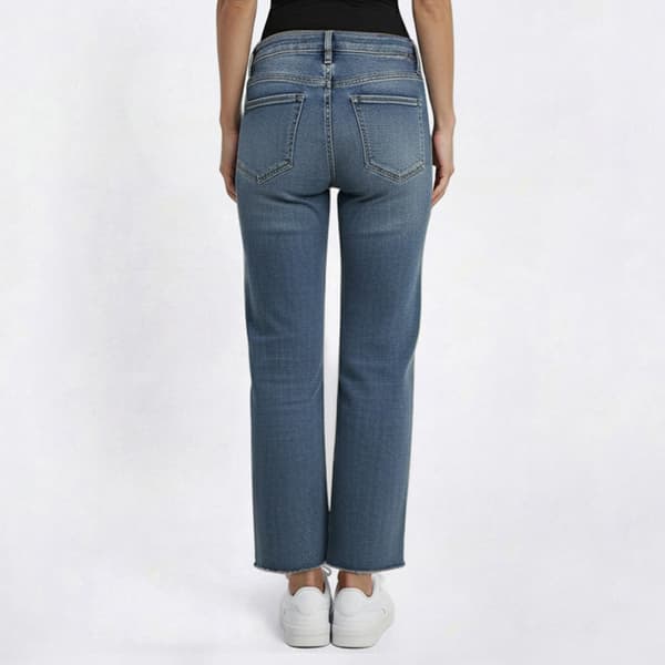 Juniors California Vintage Mid Rise Crop Hem Straight Leg Jeans