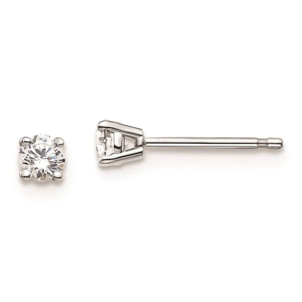 Pure Fire 14kt. White Gold 4-Prong 1/10ctw. Diamond Stud Earrings