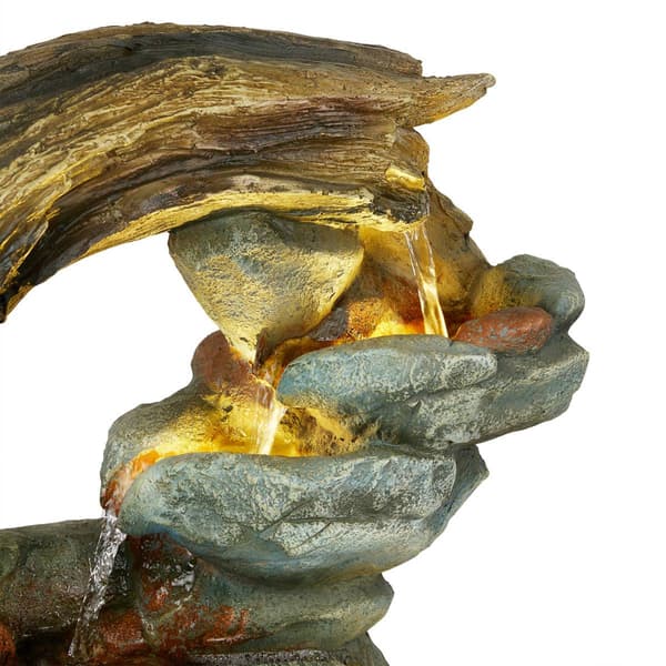 Alpine Curved Trunk &amp; Stone Fountain