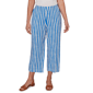 Womens Emaline Sapphire Serenade I Stripe Wide Leg Crop Pants - image 1