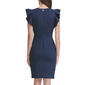 Womens Tommy Hilfiger Ruffle Sleeve Crepe Sheath Dress - image 2