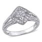 Diamond Classics&#40;tm&#41; 10kt. White Gold 1/4ct. Diamond Cluster Ring - image 1