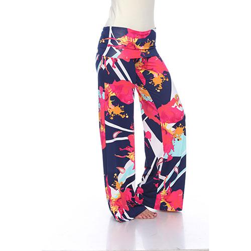 Womens White Mark World of Color Print Palazzo Pants