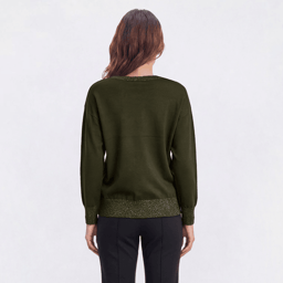 Womens Rio & Rian Long Sleeve Joy Sequin Sweater