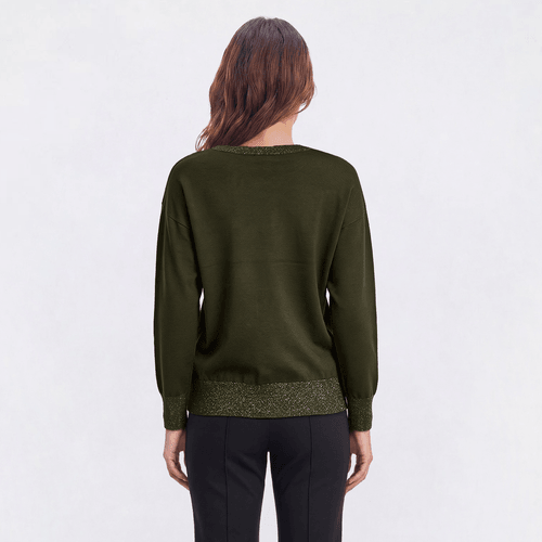 Womens Rio & Rian Long Sleeve Joy Sequin Sweater