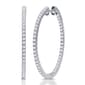 Nova Star(R) 1ctw. Lab Grown Diamond 14k White Gold Hoop Earrings - image 1