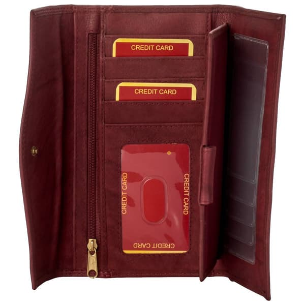 Womens Great American Leatherworks Flap Frame Clutch Wallet