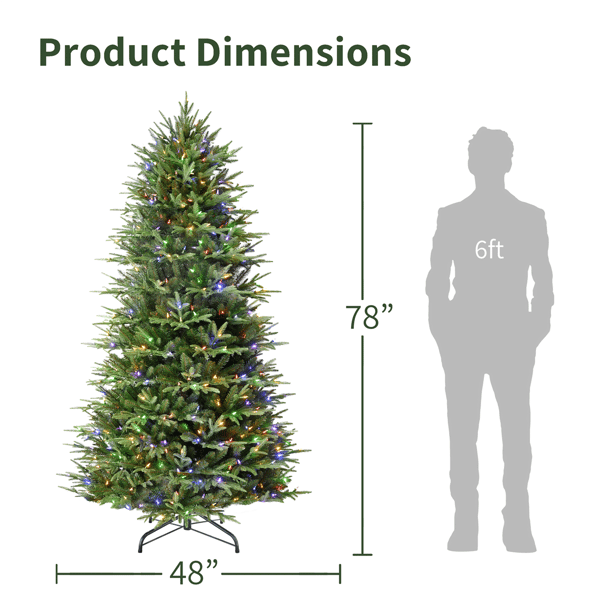 Puleo International 6.5ft. Pre-Lit Fraser Fir Slim Christmas Tree