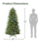 Puleo International 6.5ft. Pre-Lit Fraser Fir Slim Christmas Tree - image 6