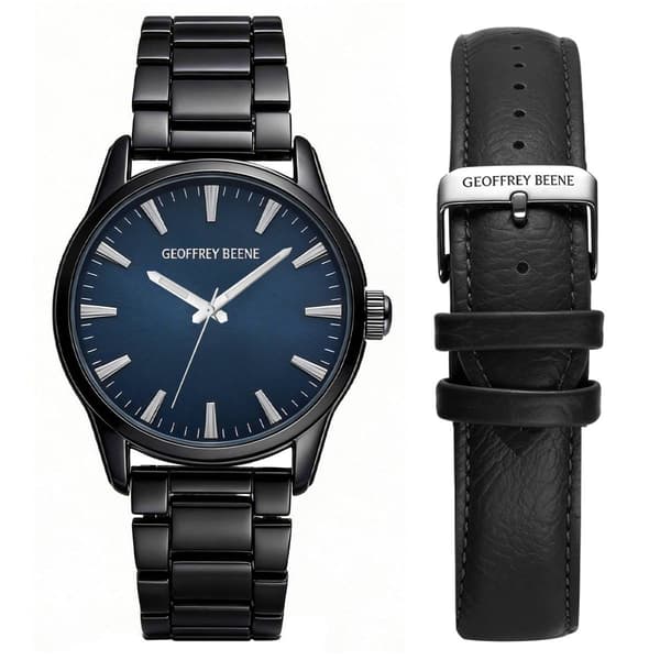 Mens Geoffrey Beene Blue Dial Watch Set - GBS8110GU - image 